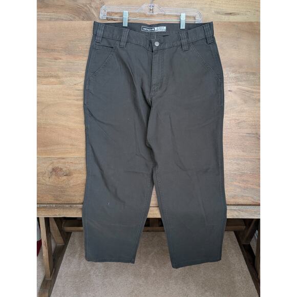 Carhartt Pants Mens 34x30 Dark Gray Rugged Flex Relaxed Fit Work 102291-306 NWT - Picture 1 of 3